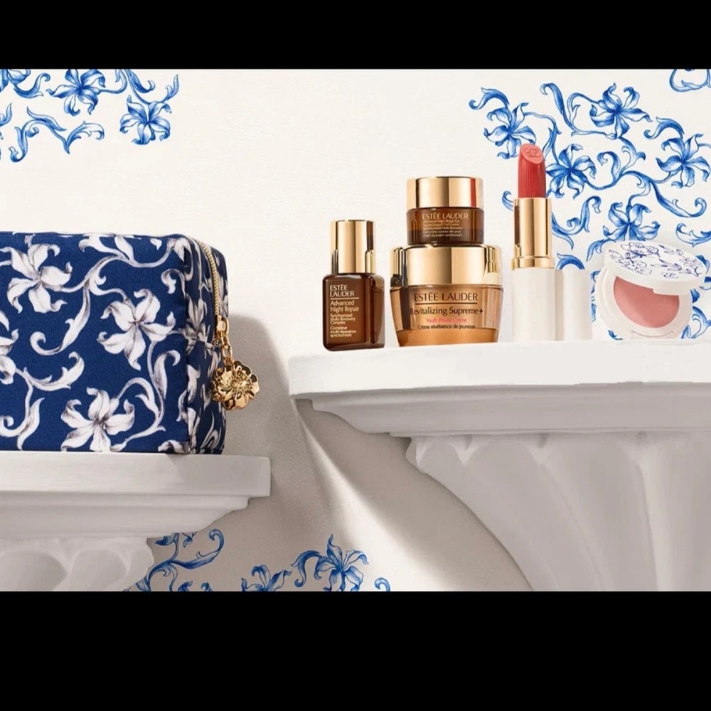 Estee Lauder 6 Pc Set Revitalizing Supreme, Serum, Eye Care, Lip balm , Lipstick